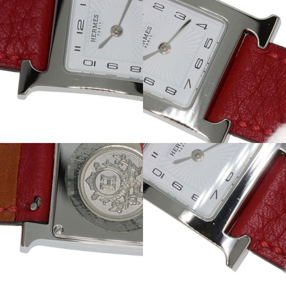 HERMES H watch Watches HH11.210 Stainless Steel/Leather Ladies