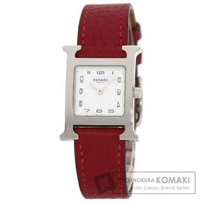 HERMES H watch Watches HH11.210 Stainless Steel/Leather Ladies