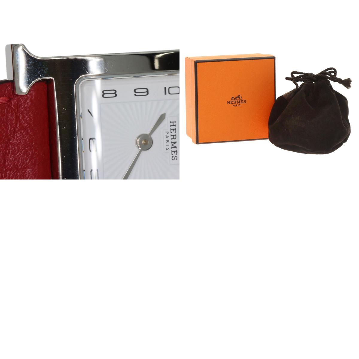 HERMES H watch Watches HH11.210 Stainless Steel/Leather Ladies