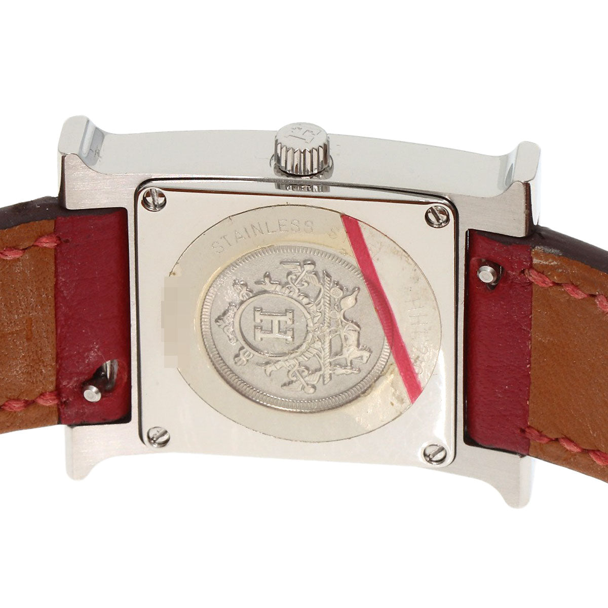 HERMES H watch Watches HH11.210 Stainless Steel/Leather Ladies