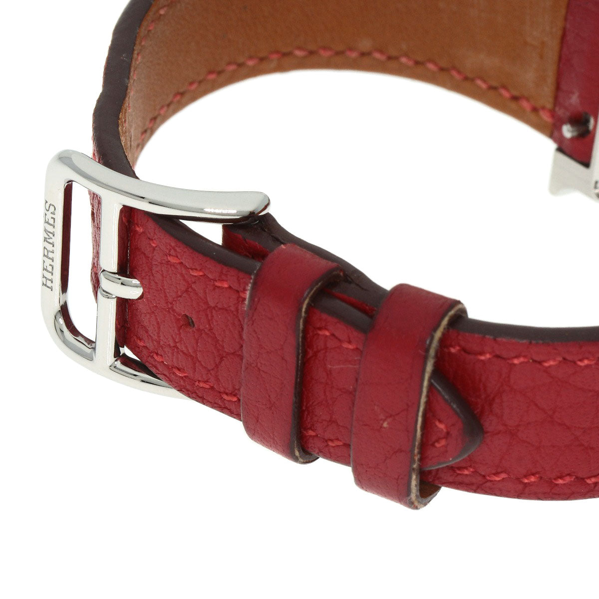 HERMES H watch Watches HH11.210 Stainless Steel/Leather Ladies