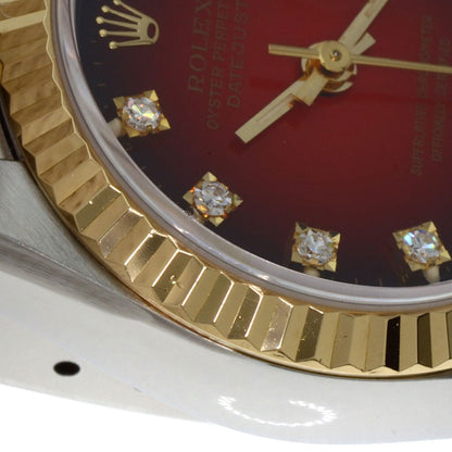 ROLEX Datejust 10P Diamond Cherry Gradation Watches 69173G Stainless Steel/SSxK18YG Ladies