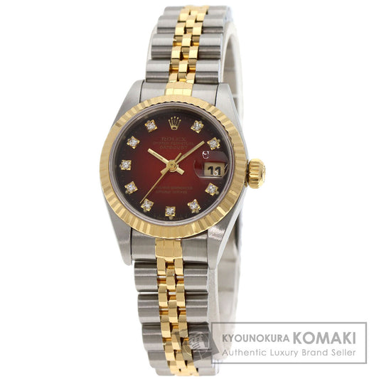 ROLEX Datejust 10P Diamond Cherry Gradation Watches 69173G Stainless Steel/SSxK18YG Ladies