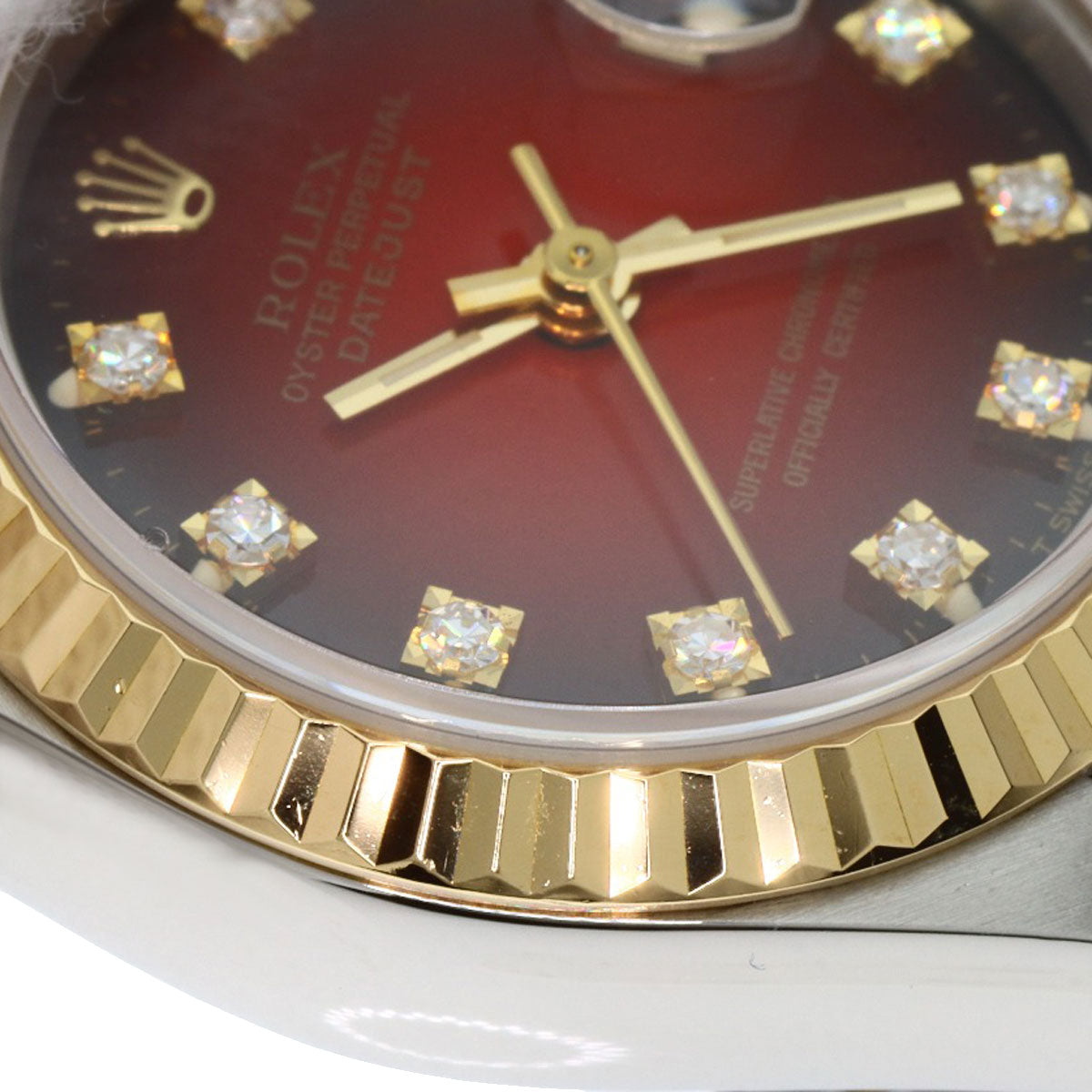 ROLEX Datejust 10P Diamond Cherry Gradation Watches 69173G Stainless Steel/SSxK18YG Ladies