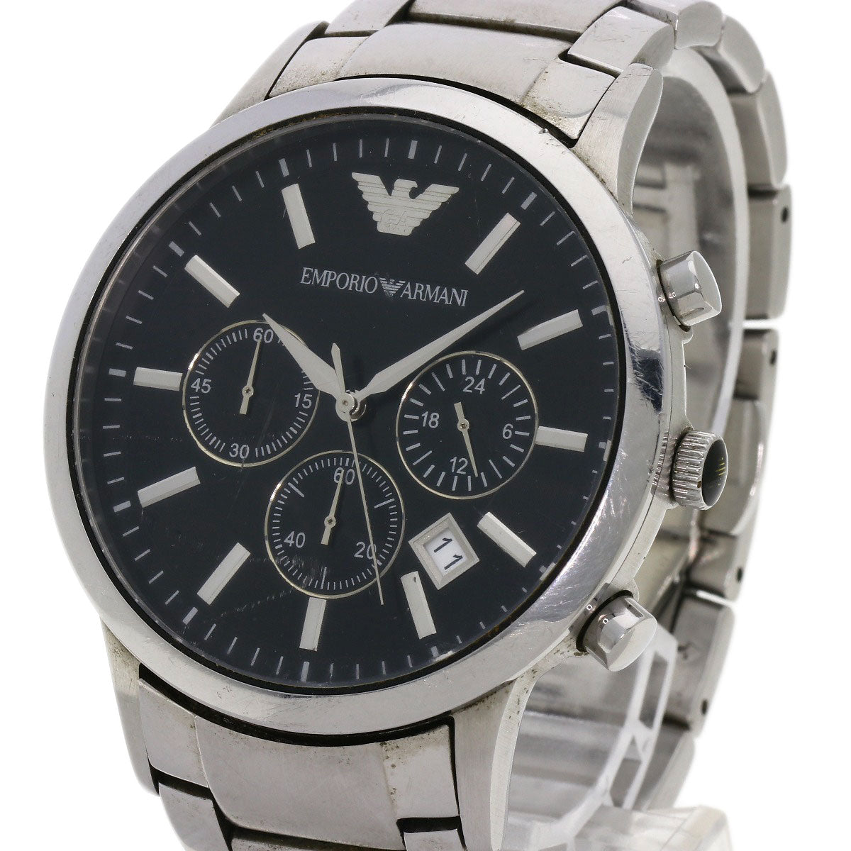 Emporio Armani Round face Watches AR-2434 Stainless Steel/Stainless Steel mens