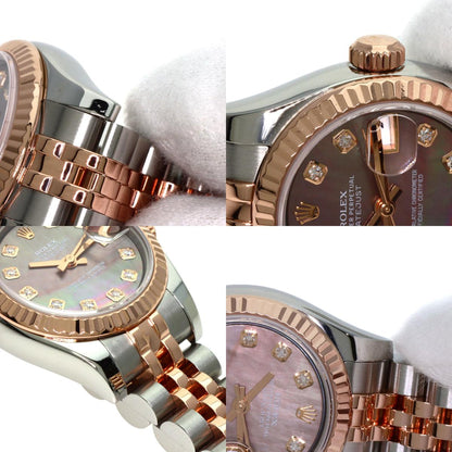 ROLEX DATEJUST 10P Diamond Watches 179171NG Stainless Steel/SSxK18PG Ladies