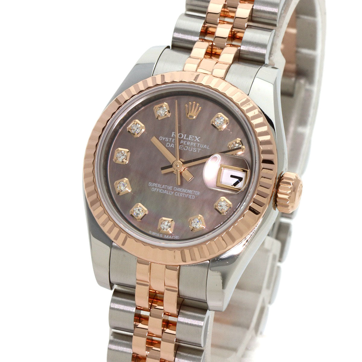 ROLEX DATEJUST 10P Diamond Watches 179171NG Stainless Steel/SSxK18PG Ladies