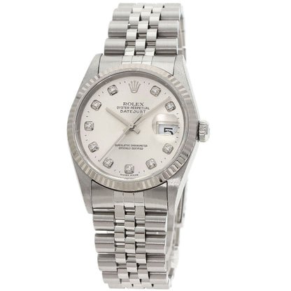 ROLEX DATEJUST 10P Diamond Watches 16234G Stainless Steel/Stainless Steel mens