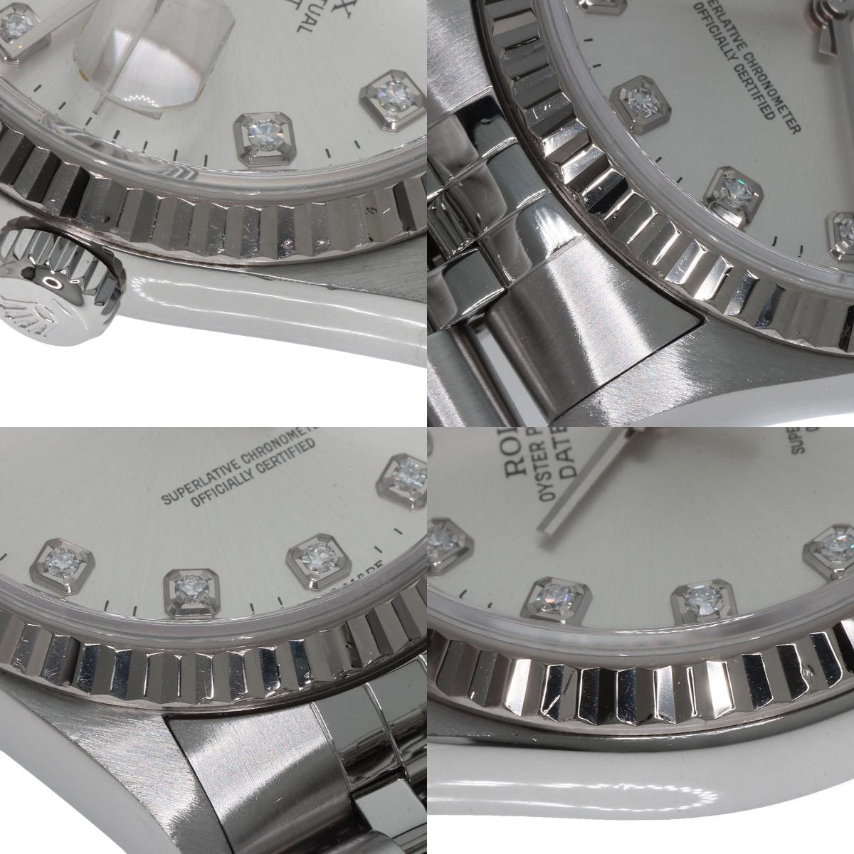 ROLEX DATEJUST 10P Diamond Watches 16234G Stainless Steel/Stainless Steel mens