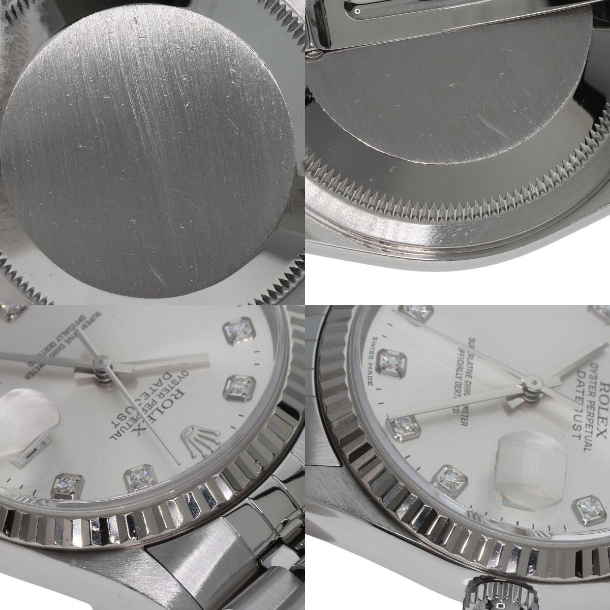 ROLEX DATEJUST 10P Diamond Watches 16234G Stainless Steel/Stainless Steel mens