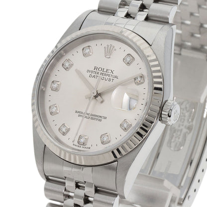 ROLEX DATEJUST 10P Diamond Watches 16234G Stainless Steel/Stainless Steel mens