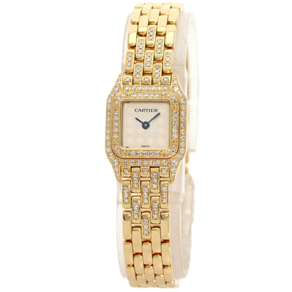 CARTIER Mini PANTHERE Double Bezel Diamond Watches WF3164FR K18 Yellow Gold/18K Yellow Gold Ladies