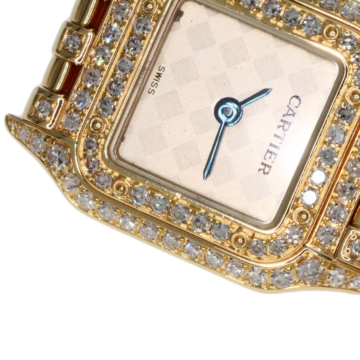 CARTIER Mini PANTHERE Double Bezel Diamond Watches WF3164FR K18 Yellow Gold/18K Yellow Gold Ladies