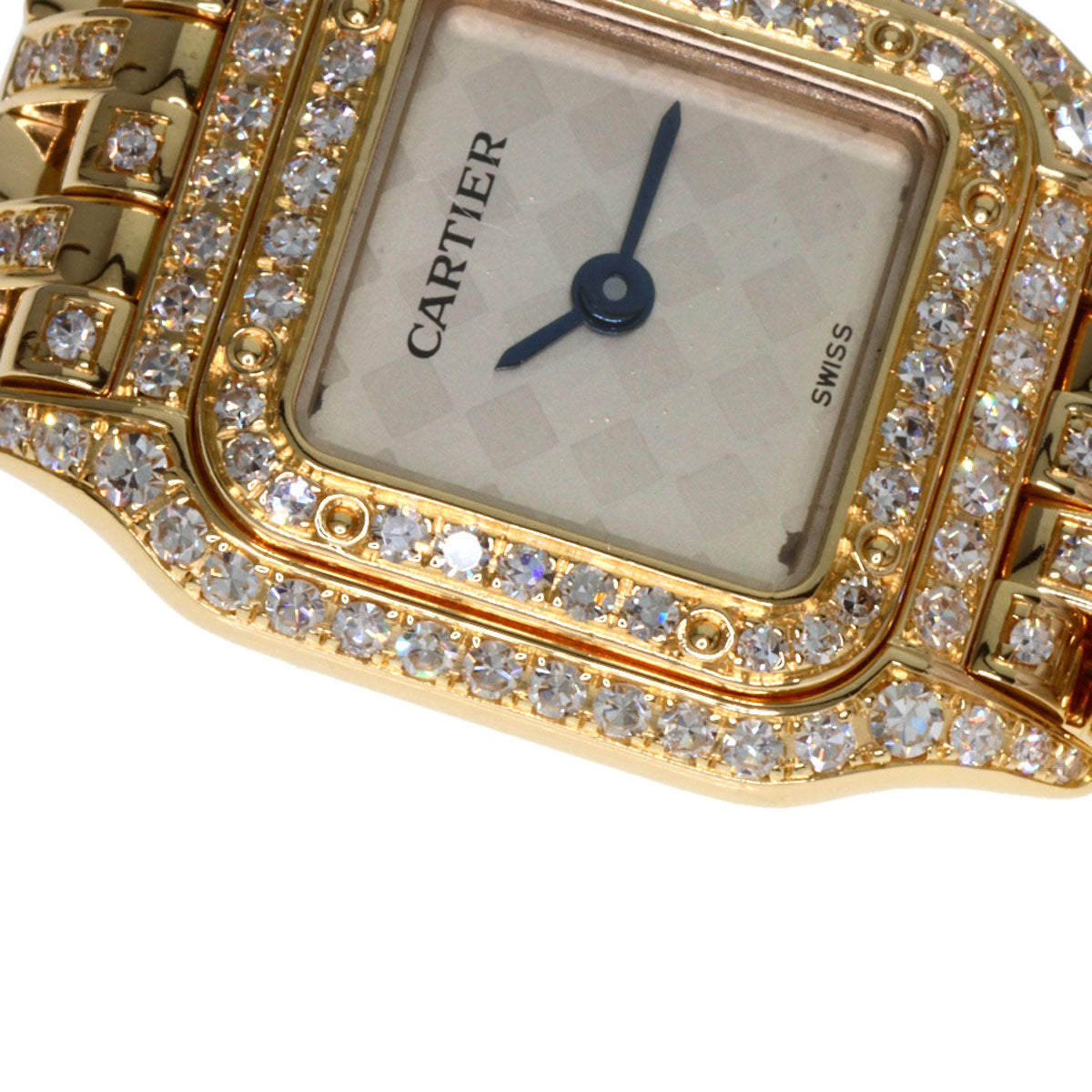 CARTIER Mini PANTHERE Double Bezel Diamond Watches WF3164FR K18 Yellow Gold/18K Yellow Gold Ladies