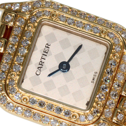 CARTIER Mini PANTHERE Double Bezel Diamond Watches WF3164FR K18 Yellow Gold/18K Yellow Gold Ladies