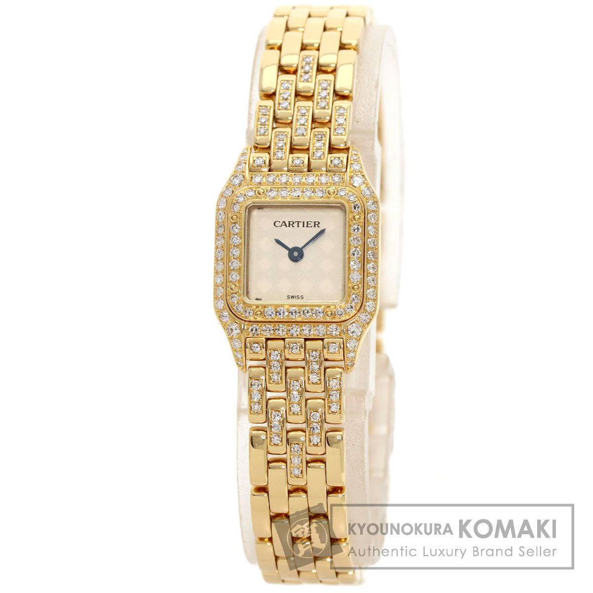 CARTIER Mini PANTHERE Double Bezel Diamond Watches WF3164FR K18 Yellow Gold/18K Yellow Gold Ladies