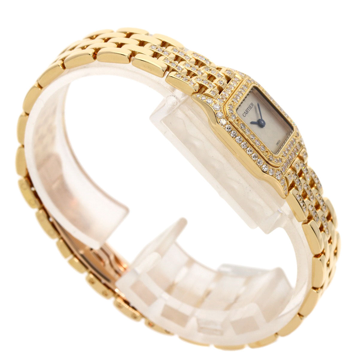 CARTIER Mini PANTHERE Double Bezel Diamond Watches WF3164FR K18 Yellow Gold/18K Yellow Gold Ladies