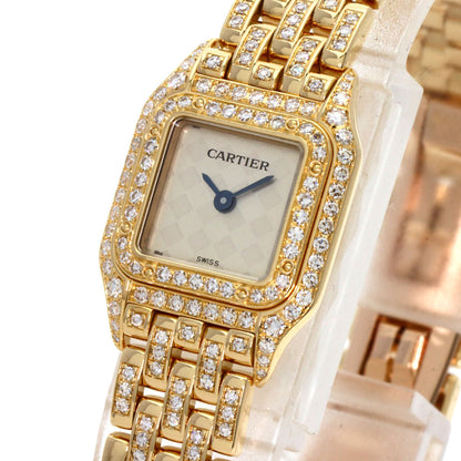 CARTIER Mini PANTHERE Double Bezel Diamond Watches WF3164FR K18 Yellow Gold/18K Yellow Gold Ladies