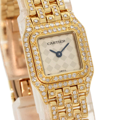 CARTIER Mini PANTHERE Double Bezel Diamond Watches WF3164FR K18 Yellow Gold/18K Yellow Gold Ladies