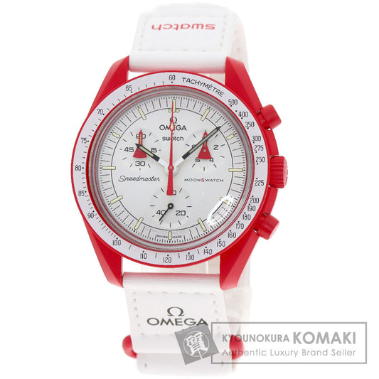 Swatch MISSION TO MARS Speedmaster Omega Collaboration Watches S033R100 Ceramic/Nylon mens