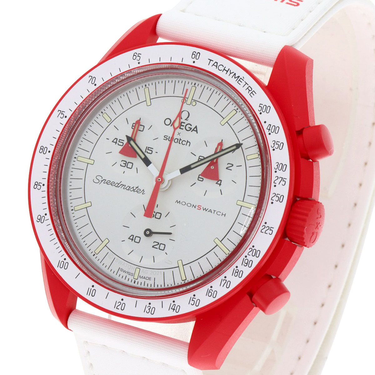 Swatch MISSION TO MARS Speedmaster Omega Collaboration Watches S033R100 Ceramic/Nylon mens