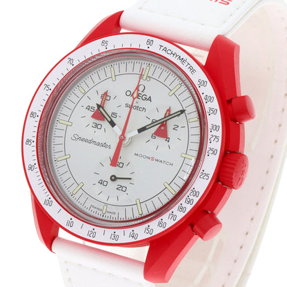 Swatch MISSION TO MARS Speedmaster Omega Collaboration Watches S033R100 Ceramic/Nylon mens