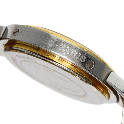 HERMES Clipper Old Belt Watches Stainless Steel/SSxGP Ladies