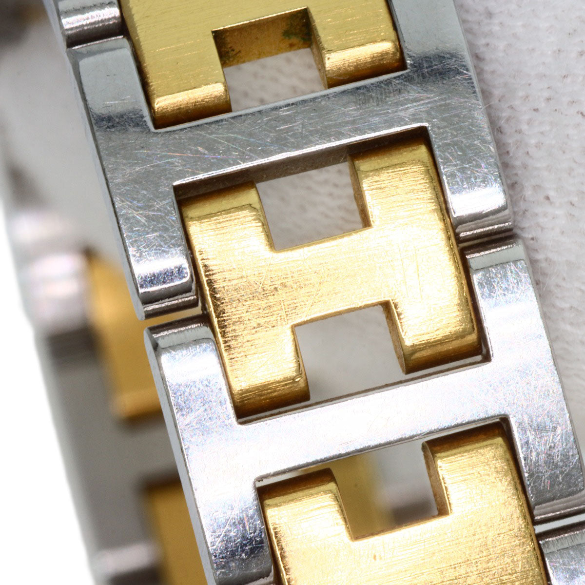 HERMES Clipper Old Belt Watches Stainless Steel/SSxGP Ladies