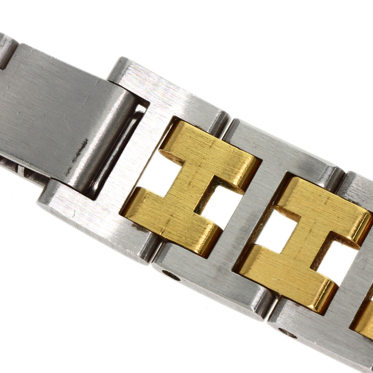 HERMES Clipper Old Belt Watches  Stainless Steel/SSxGP Ladies