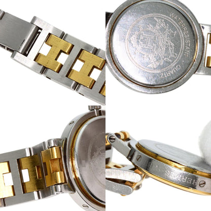 HERMES Clipper Old Belt Watches Stainless Steel/SSxGP Ladies