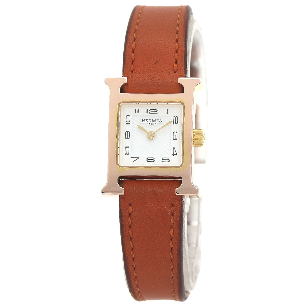 HERMES H watch mini Watches HH1.101 PGP/Leather Ladies