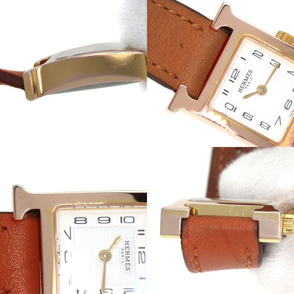 HERMES H watch mini Watches HH1.101 PGP/Leather Ladies