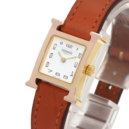 HERMES H watch mini Watches HH1.101 PGP/Leather Ladies