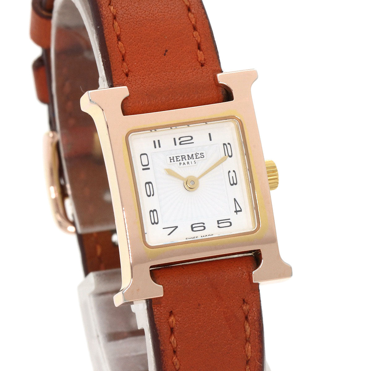 HERMES H watch mini Watches HH1.101 PGP/Leather Ladies