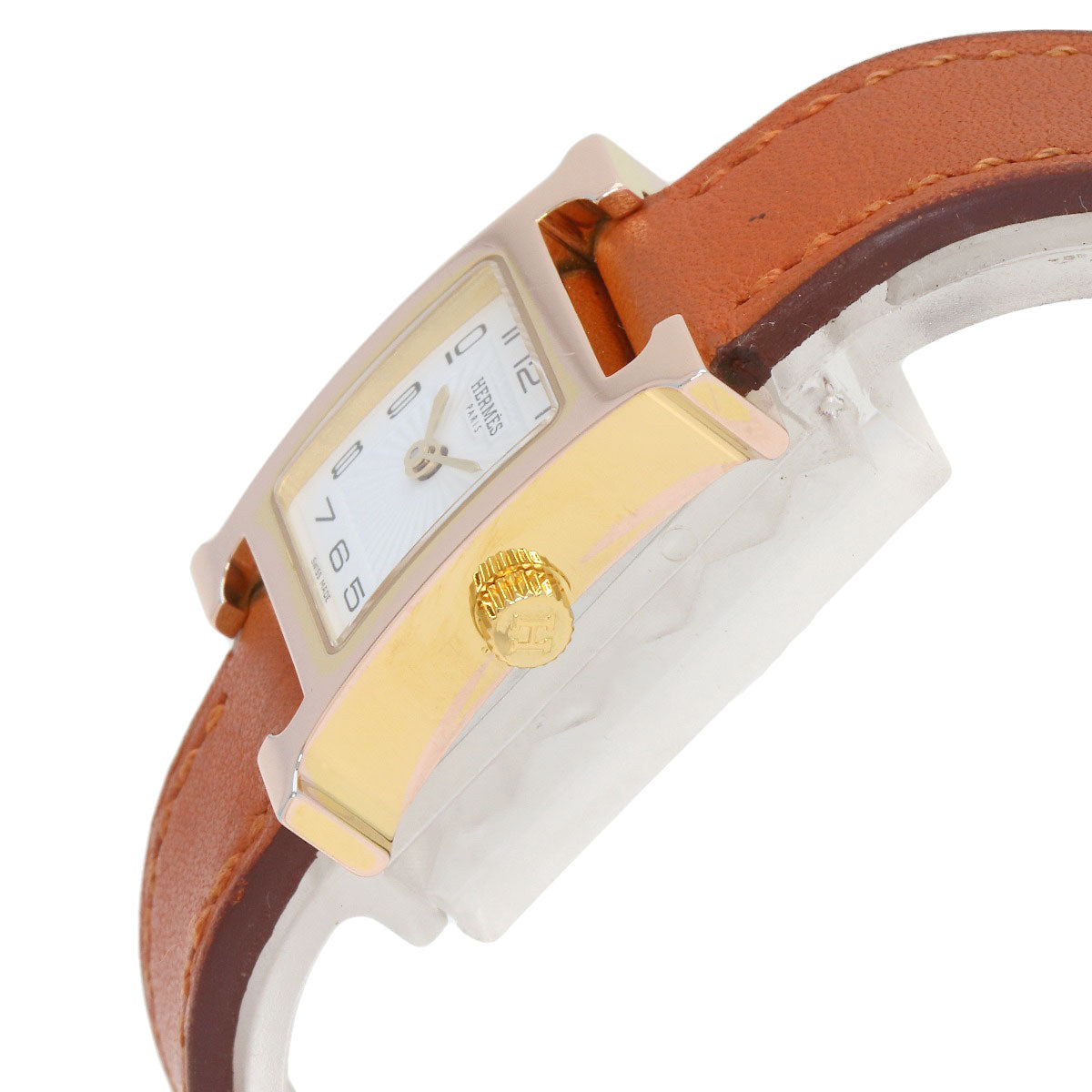 HERMES H watch mini Watches HH1.101 PGP/Leather Ladies