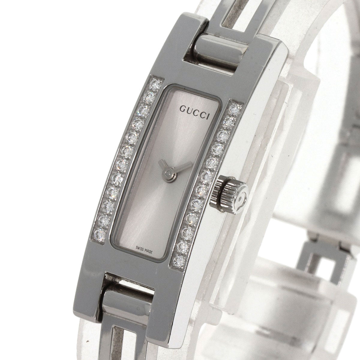 GUCCI DiamondBezel Watches 3900L Stainless Steel/Stainless Steel Ladies