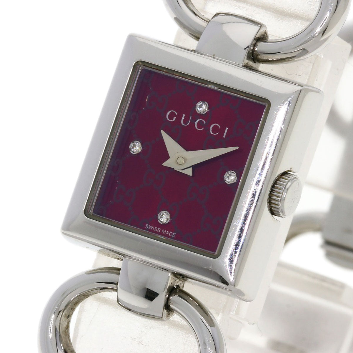 GUCCI Tornavoni 4P Diamond Watches 120 Stainless Steel/Stainless Steel Ladies