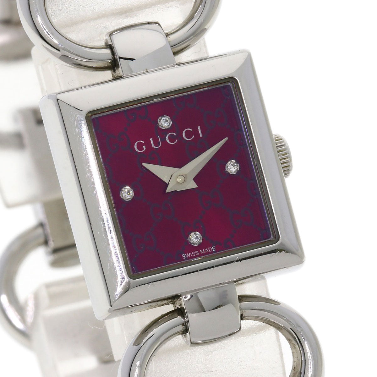 GUCCI Tornavoni 4P Diamond Watches 120 Stainless Steel/Stainless Steel Ladies