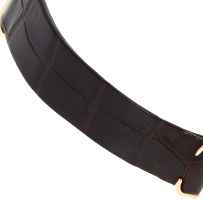 CARTIER Santos-Dumont Diamond Bezel Watches WH100451 K18 Pink Gold/Leather mens