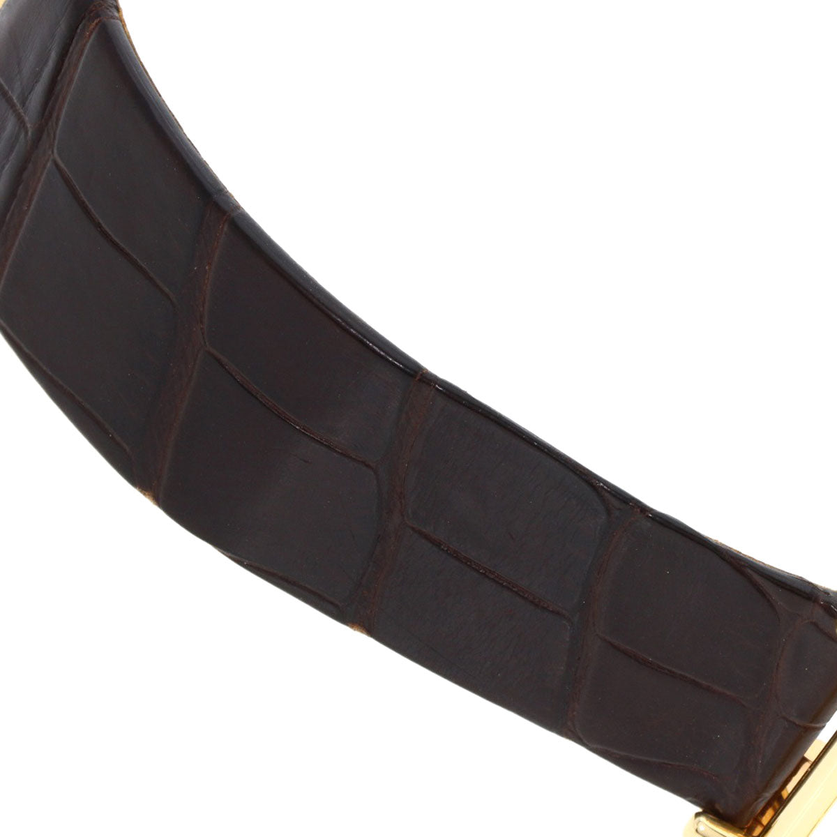 CARTIER Santos-Dumont Diamond Bezel Watches WH100451 K18 Pink Gold/Leather mens