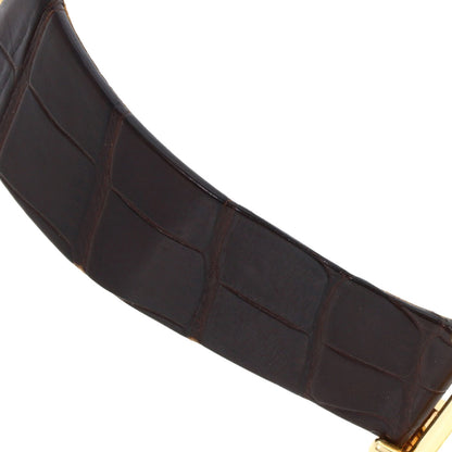 CARTIER Santos-Dumont Diamond Bezel Watches WH100451 K18 Pink Gold/Leather mens