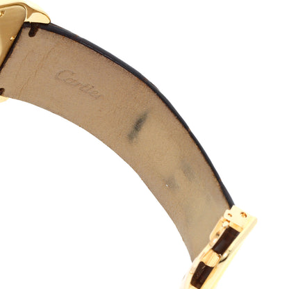 CARTIER Santos-Dumont Diamond Bezel Watches WH100451 K18 Pink Gold/Leather mens