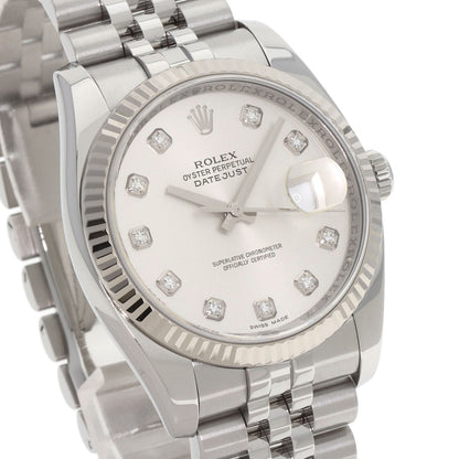 ROLEX DATEJUST 10P Diamond Watches 116234G Stainless Steel/Stainless Steel mens