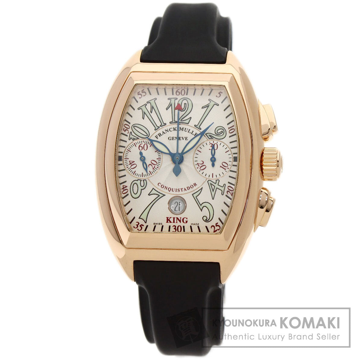 FRANCK MULLER Conquistador King Chronograph Watches 8001 CC KING K18 Pink Gold/Rubber mens