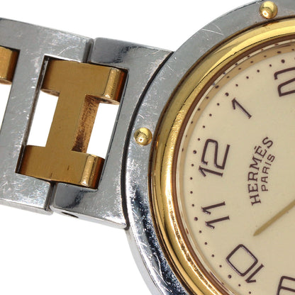 HERMES Clipper Watches Stainless Steel/SSxGP Ladies