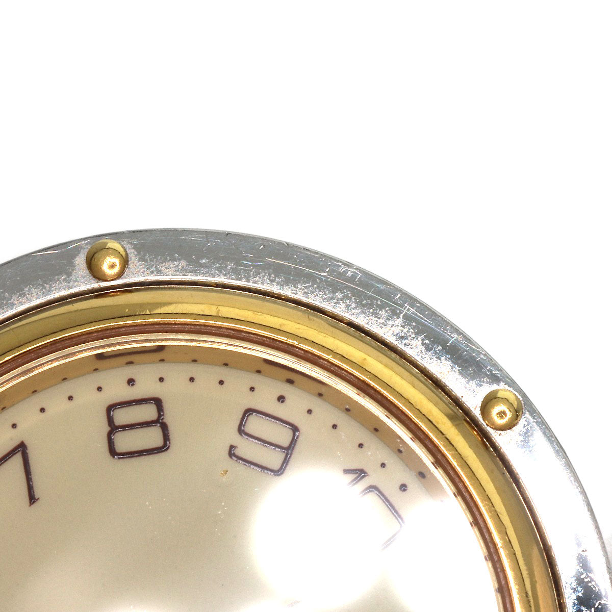 HERMES Clipper Watches Stainless Steel/SSxGP Ladies