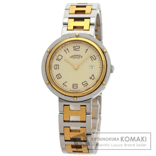 HERMES Clipper Watches Stainless Steel/SSxGP Ladies