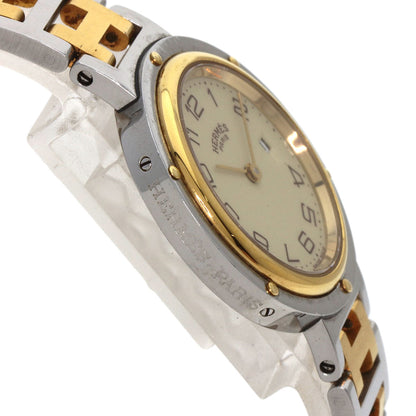 HERMES Clipper Watches Stainless Steel/SSxGP Ladies