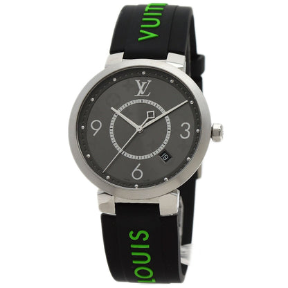 LOUIS VUITTON Tambour Slim Eclipse Watches Q1DM0 Stainless Steel/Rubber mens