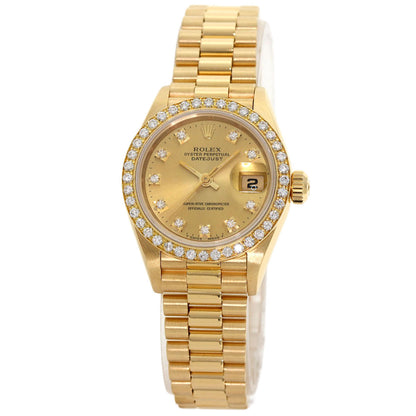 ROLEX Datejust 10P Bezel Diamond Watches 69138G K18 Yellow Gold/18K Yellow Gold Ladies